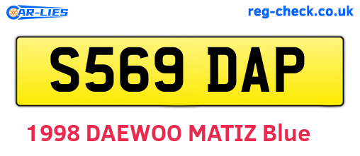 S569DAP are the vehicle registration plates.