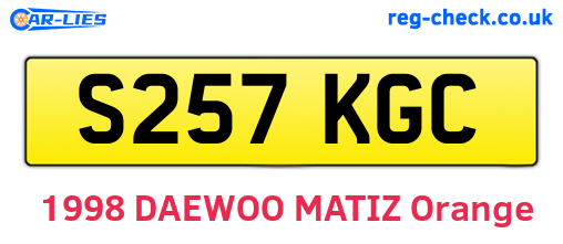 S257KGC are the vehicle registration plates.
