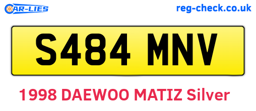S484MNV are the vehicle registration plates.