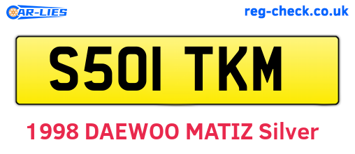 S501TKM are the vehicle registration plates.