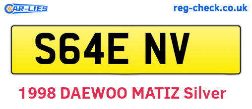 S64ENV are the vehicle registration plates.