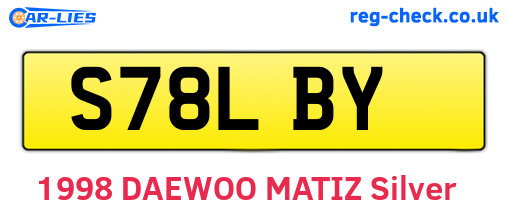 S78LBY are the vehicle registration plates.