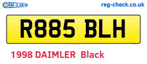 R885BLH are the vehicle registration plates.