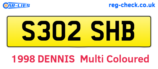 S302SHB are the vehicle registration plates.