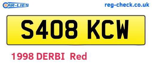 S408KCW are the vehicle registration plates.