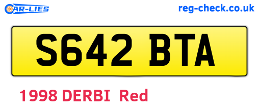 S642BTA are the vehicle registration plates.