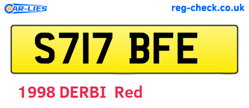 S717BFE are the vehicle registration plates.