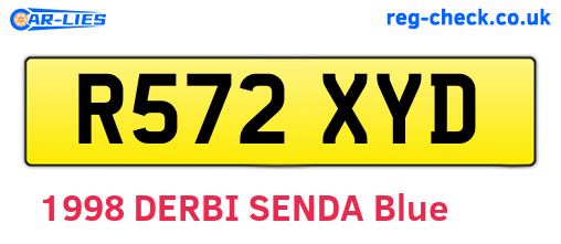 R572XYD are the vehicle registration plates.