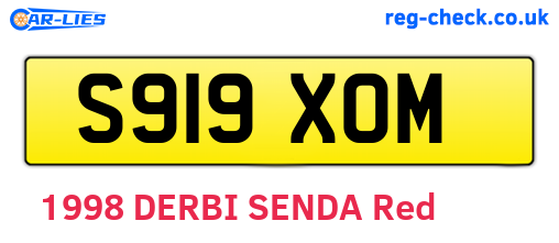 S919XOM are the vehicle registration plates.