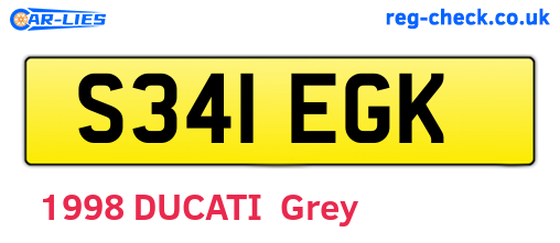 S341EGK are the vehicle registration plates.