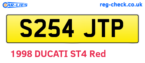 S254JTP are the vehicle registration plates.