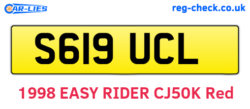 S619UCL are the vehicle registration plates.