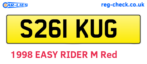 S261KUG are the vehicle registration plates.