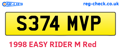 S374MVP are the vehicle registration plates.