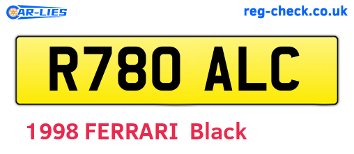 R780ALC are the vehicle registration plates.