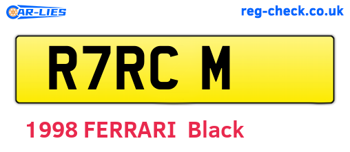 R7RCM are the vehicle registration plates.
