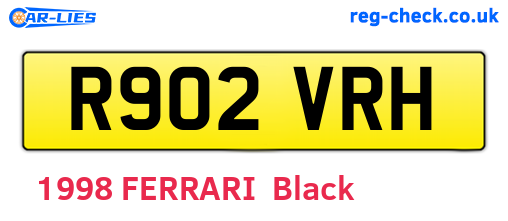 R902VRH are the vehicle registration plates.