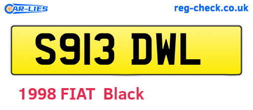 S913DWL are the vehicle registration plates.