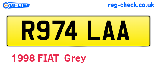 R974LAA are the vehicle registration plates.