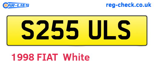 S255ULS are the vehicle registration plates.