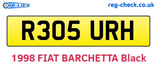 R305URH are the vehicle registration plates.
