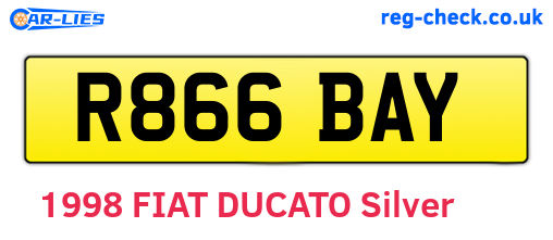 R866BAY are the vehicle registration plates.