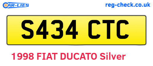 S434CTC are the vehicle registration plates.