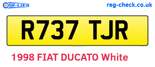 R737TJR are the vehicle registration plates.