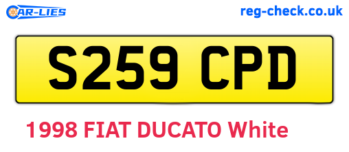 S259CPD are the vehicle registration plates.
