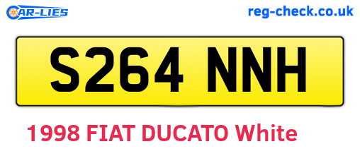 S264NNH are the vehicle registration plates.