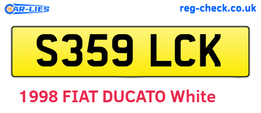 S359LCK are the vehicle registration plates.