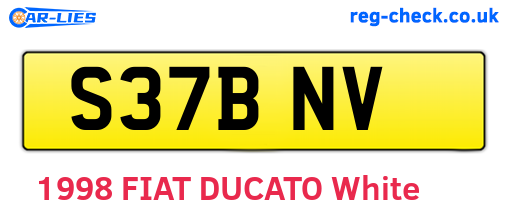 S37BNV are the vehicle registration plates.