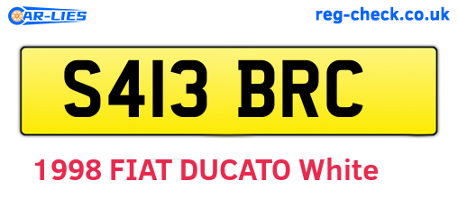 S413BRC are the vehicle registration plates.
