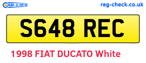 S648REC are the vehicle registration plates.