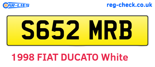 S652MRB are the vehicle registration plates.