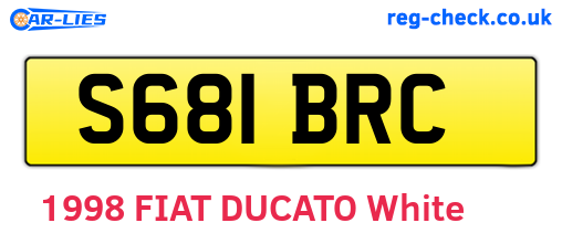 S681BRC are the vehicle registration plates.