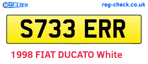 S733ERR are the vehicle registration plates.