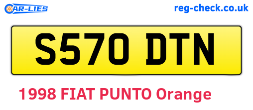S570DTN are the vehicle registration plates.
