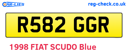 R582GGR are the vehicle registration plates.