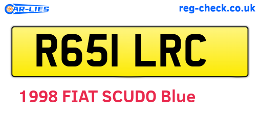 R651LRC are the vehicle registration plates.