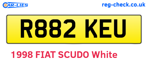 R882KEU are the vehicle registration plates.