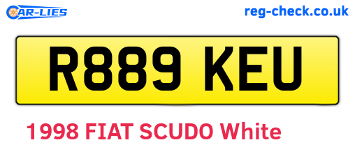 R889KEU are the vehicle registration plates.