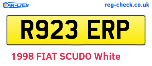 R923ERP are the vehicle registration plates.