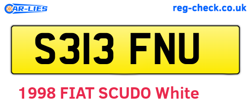 S313FNU are the vehicle registration plates.