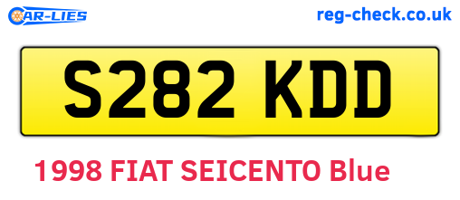 S282KDD are the vehicle registration plates.