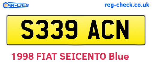 S339ACN are the vehicle registration plates.