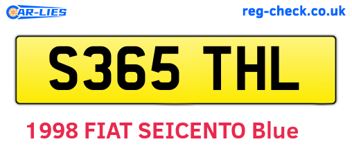 S365THL are the vehicle registration plates.