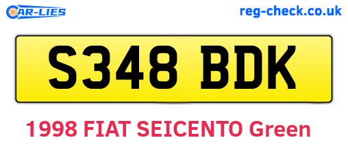 S348BDK are the vehicle registration plates.