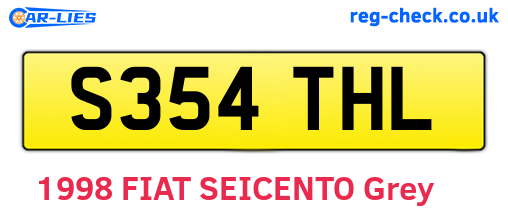 S354THL are the vehicle registration plates.