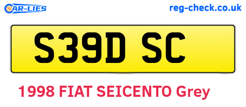 S39DSC are the vehicle registration plates.